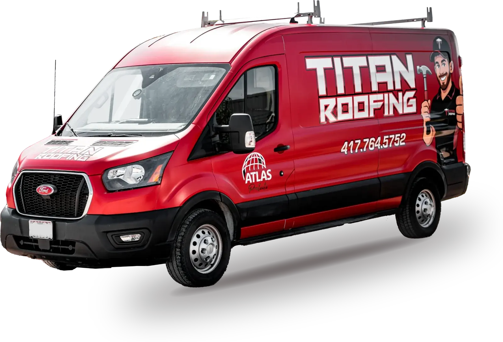 Titan Roofing wrapped work van